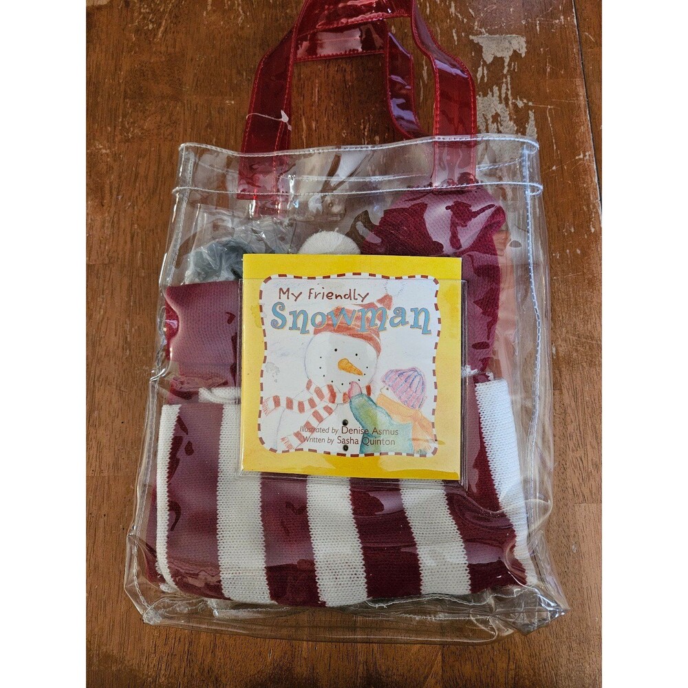 Friendly Snowman Set, Book, Bag, Snowman Accessories New Frosty the Snowman Kit